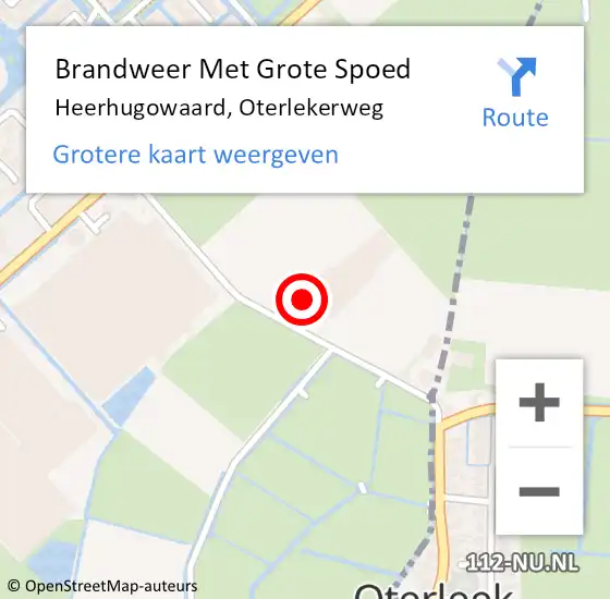 Locatie op kaart van de 112 melding: Brandweer Met Grote Spoed Naar Heerhugowaard, Oterlekerweg op 9 juni 2024 06:13