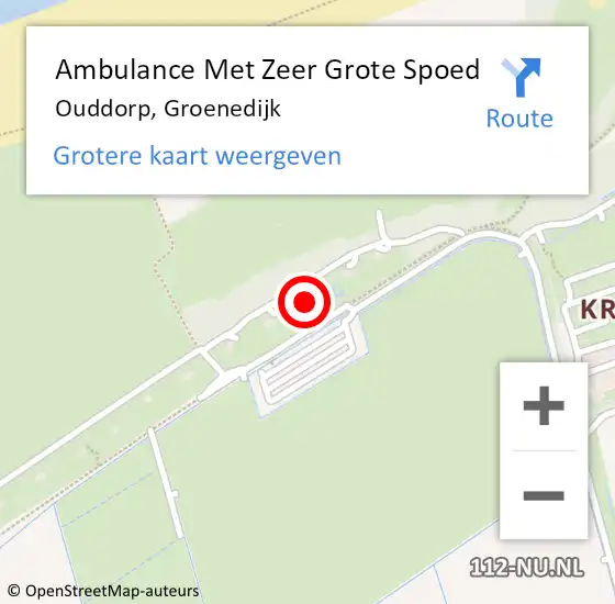 Locatie op kaart van de 112 melding: Ambulance Met Zeer Grote Spoed Naar Ouddorp, Groenedijk op 9 juni 2024 10:01