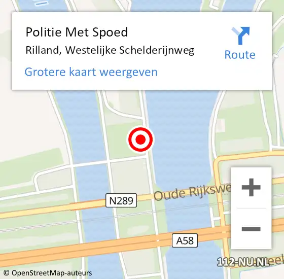 Locatie op kaart van de 112 melding: Politie Met Spoed Naar Rilland, Westelijke Schelderijnweg op 9 juni 2024 10:20