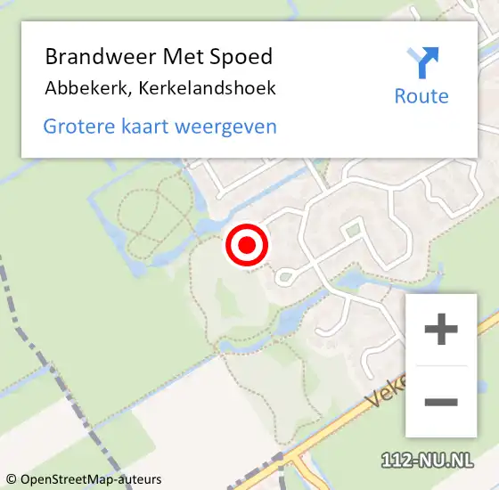 Locatie op kaart van de 112 melding: Brandweer Met Spoed Naar Abbekerk, Kerkelandshoek op 9 juni 2024 10:23