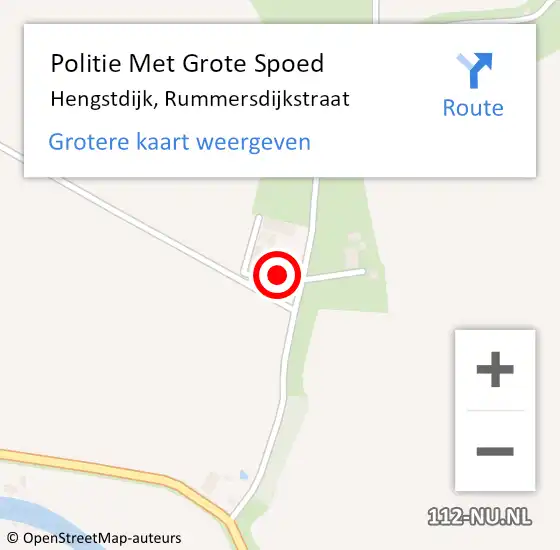 Locatie op kaart van de 112 melding: Politie Met Grote Spoed Naar Hengstdijk, Rummersdijkstraat op 9 juni 2024 12:40