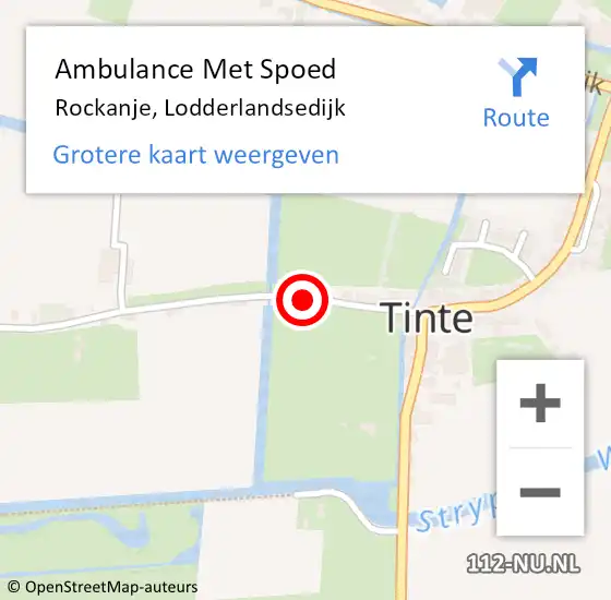 Locatie op kaart van de 112 melding: Ambulance Met Spoed Naar Rockanje, Lodderlandsedijk op 9 juni 2024 14:49