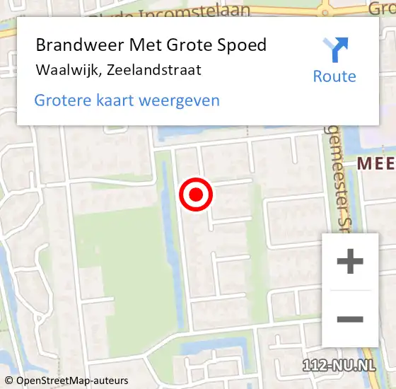 Locatie op kaart van de 112 melding: Brandweer Met Grote Spoed Naar Waalwijk, Zeelandstraat op 9 juni 2024 15:01