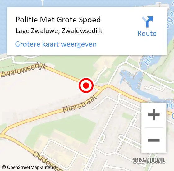 Locatie op kaart van de 112 melding: Politie Met Grote Spoed Naar Lage Zwaluwe, Zwaluwsedijk op 9 juni 2024 15:18