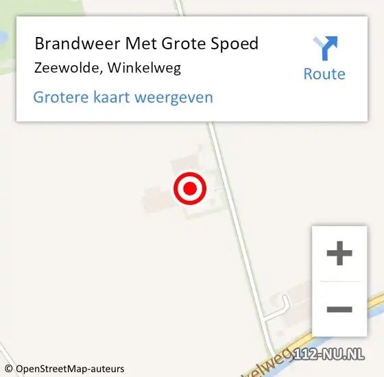 Locatie op kaart van de 112 melding: Brandweer Met Grote Spoed Naar Zeewolde, Winkelweg op 9 juni 2024 16:41