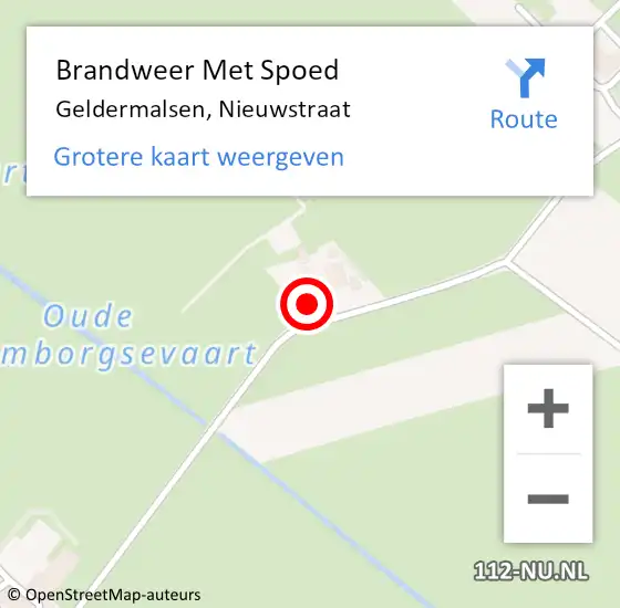 Locatie op kaart van de 112 melding: Brandweer Met Spoed Naar Geldermalsen, Nieuwstraat op 9 juni 2024 19:49