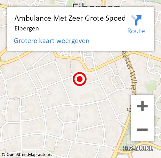 Locatie op kaart van de 112 melding: Ambulance Met Zeer Grote Spoed Naar Eibergen op 10 juni 2024 01:44