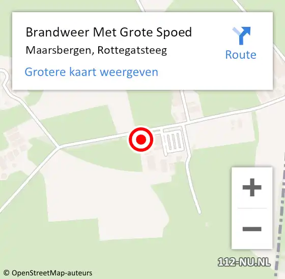 Locatie op kaart van de 112 melding: Brandweer Met Grote Spoed Naar Maarsbergen, Rottegatsteeg op 10 juni 2024 07:35