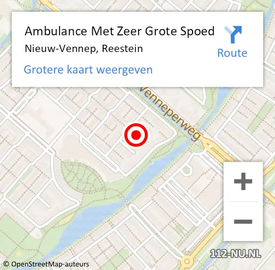 Locatie op kaart van de 112 melding: Ambulance Met Zeer Grote Spoed Naar Nieuw-Vennep, Reestein op 10 juni 2024 08:59