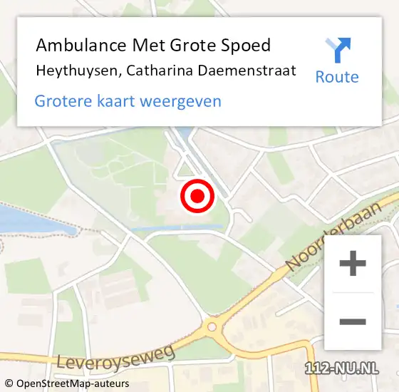 Locatie op kaart van de 112 melding: Ambulance Met Grote Spoed Naar Heythuysen, Catharina Daemenstraat op 10 juni 2024 10:09