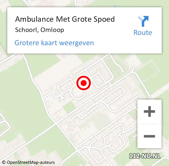 Locatie op kaart van de 112 melding: Ambulance Met Grote Spoed Naar Schoorl, Omloop op 10 juni 2024 14:12