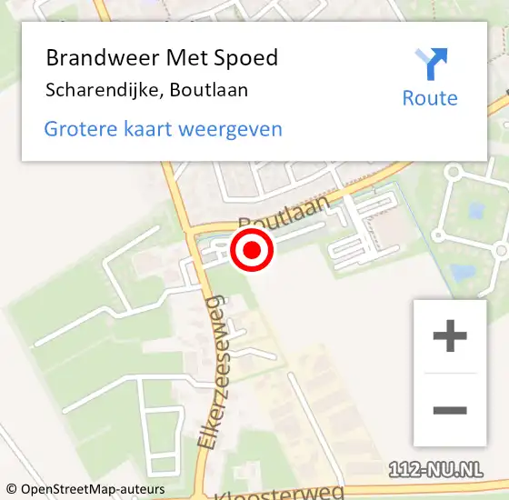 Locatie op kaart van de 112 melding: Brandweer Met Spoed Naar Scharendijke, Boutlaan op 10 juni 2024 16:01