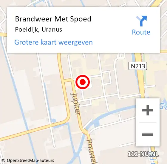 Locatie op kaart van de 112 melding: Brandweer Met Spoed Naar Poeldijk, Uranus op 10 juni 2024 16:13