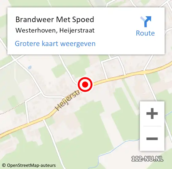 Locatie op kaart van de 112 melding: Brandweer Met Spoed Naar Westerhoven, Heijerstraat op 10 juni 2024 17:14