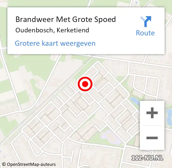 Locatie op kaart van de 112 melding: Brandweer Met Grote Spoed Naar Oudenbosch, Kerketiend op 10 juni 2024 17:37