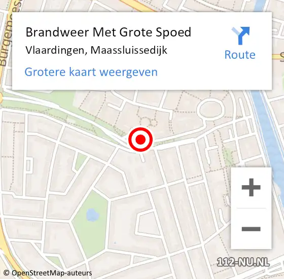 Locatie op kaart van de 112 melding: Brandweer Met Grote Spoed Naar Vlaardingen, Maassluissedijk op 10 juni 2024 17:42
