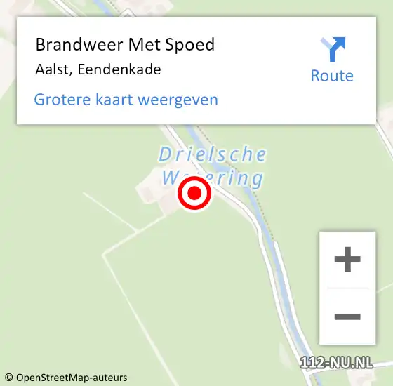 Locatie op kaart van de 112 melding: Brandweer Met Spoed Naar Aalst, Eendenkade op 10 juni 2024 18:16