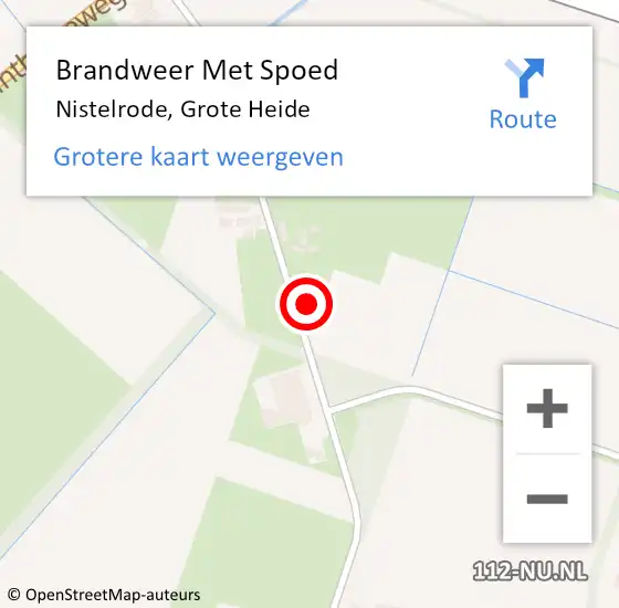 Locatie op kaart van de 112 melding: Brandweer Met Spoed Naar Nistelrode, Grote Heide op 10 juni 2024 19:12