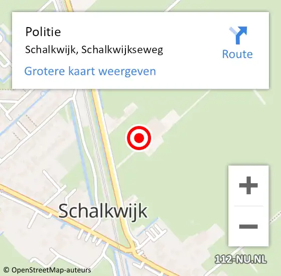 Locatie op kaart van de 112 melding: Politie Schalkwijk, Schalkwijkseweg op 10 juni 2024 19:17