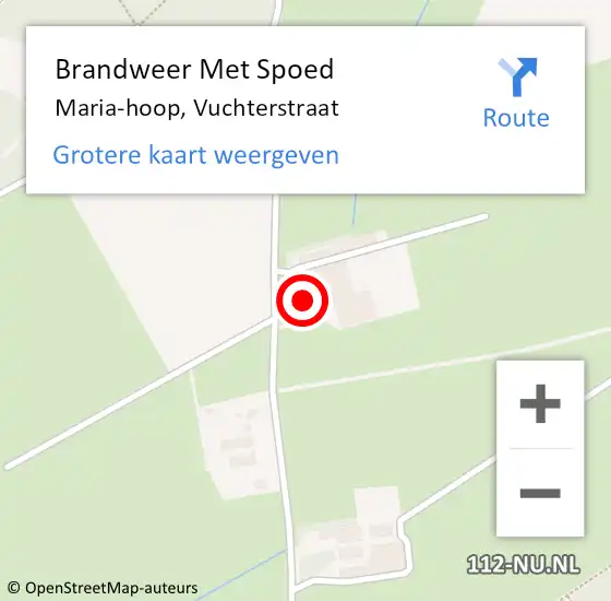 Locatie op kaart van de 112 melding: Brandweer Met Spoed Naar Maria-hoop, Vuchterstraat op 10 juni 2024 21:47