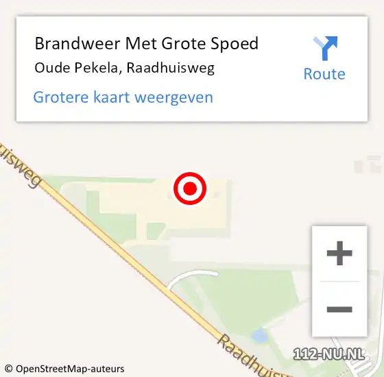 Locatie op kaart van de 112 melding: Brandweer Met Grote Spoed Naar Oude Pekela, Raadhuisweg op 11 juni 2024 00:26