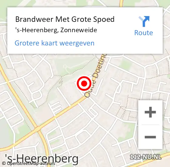 Locatie op kaart van de 112 melding: Brandweer Met Grote Spoed Naar 's-Heerenberg, Zonneweide op 11 juni 2024 08:40