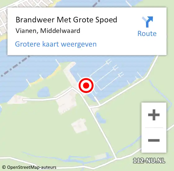 Locatie op kaart van de 112 melding: Brandweer Met Grote Spoed Naar Vianen, Middelwaard op 11 juni 2024 10:29