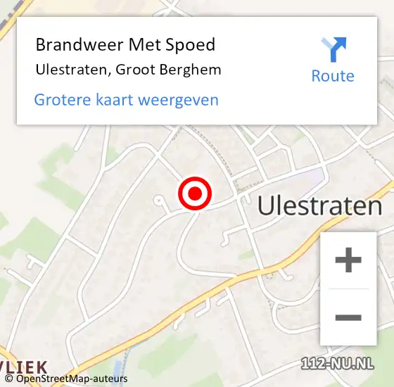 Locatie op kaart van de 112 melding: Brandweer Met Spoed Naar Ulestraten, Groot Berghem op 11 juni 2024 11:07