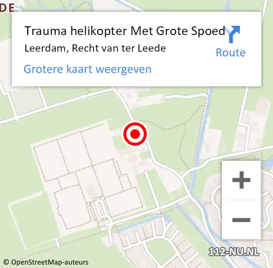Locatie op kaart van de 112 melding: Trauma helikopter Met Grote Spoed Naar Leerdam, Recht van ter Leede op 11 juni 2024 13:42
