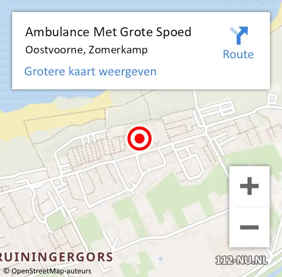 Locatie op kaart van de 112 melding: Ambulance Met Grote Spoed Naar Oostvoorne, Zomerkamp op 11 juni 2024 15:02