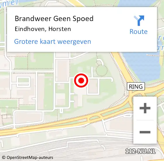 Locatie op kaart van de 112 melding: Brandweer Geen Spoed Naar Eindhoven, Horsten op 11 juni 2024 15:18