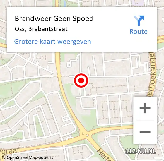 Locatie op kaart van de 112 melding: Brandweer Geen Spoed Naar Oss, Brabantstraat op 11 juni 2024 23:20