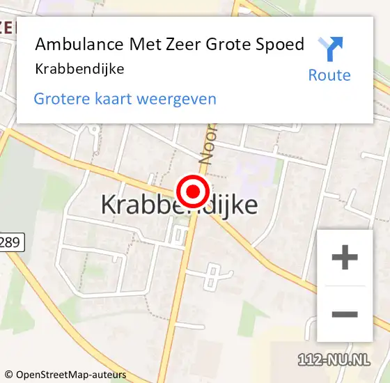 Locatie op kaart van de 112 melding: Ambulance Met Zeer Grote Spoed Naar Krabbendijke op 12 juni 2024 06:55