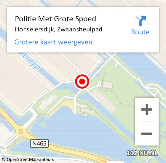 Locatie op kaart van de 112 melding: Politie Met Grote Spoed Naar Honselersdijk, Zwaansheulpad op 12 juni 2024 09:02