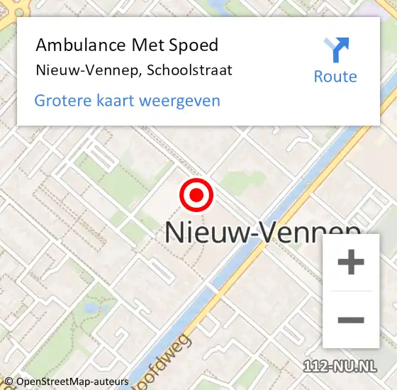 Locatie op kaart van de 112 melding: Ambulance Met Spoed Naar Nieuw-Vennep, Schoolstraat op 12 juni 2024 13:39