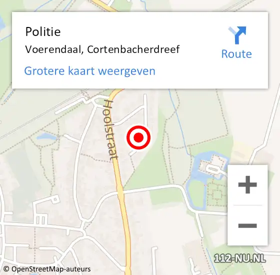 Locatie op kaart van de 112 melding: Politie Voerendaal, Cortenbacherdreef op 12 juni 2024 14:34