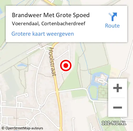 Locatie op kaart van de 112 melding: Brandweer Met Grote Spoed Naar Voerendaal, Cortenbacherdreef op 12 juni 2024 14:34