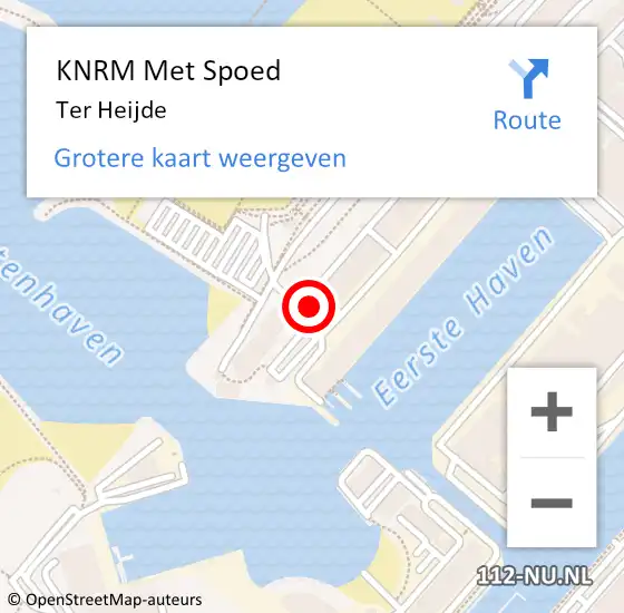 Locatie op kaart van de 112 melding: KNRM Met Spoed Naar Den Haag op 12 juni 2024 15:20