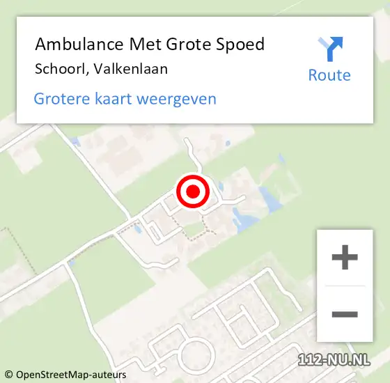 Locatie op kaart van de 112 melding: Ambulance Met Grote Spoed Naar Schoorl, Valkenlaan op 12 juni 2024 18:46