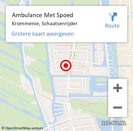 Locatie op kaart van de 112 melding: Ambulance Met Spoed Naar Krommenie, Schaatsenrijder op 12 juni 2024 19:01