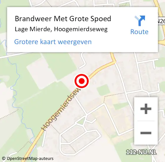 Locatie op kaart van de 112 melding: Brandweer Met Grote Spoed Naar Lage Mierde, Hoogemierdseweg op 12 juni 2024 20:29