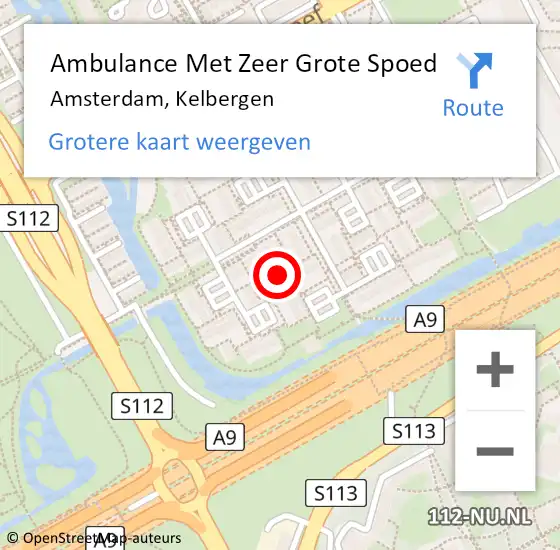 Locatie op kaart van de 112 melding: Ambulance Met Zeer Grote Spoed Naar Amsterdam, Kelbergen op 12 juni 2024 22:38