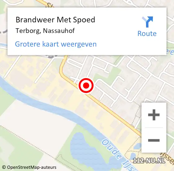 Locatie op kaart van de 112 melding: Brandweer Met Spoed Naar Terborg, Nassauhof op 12 juni 2024 23:03