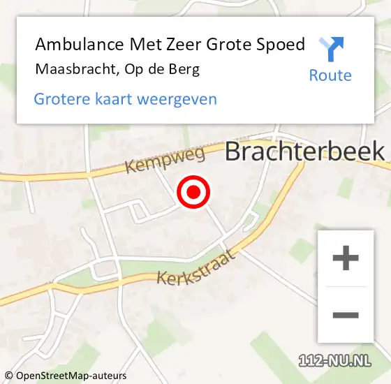 Locatie op kaart van de 112 melding: Ambulance Met Zeer Grote Spoed Naar Maasbracht, Op de Berg op 13 juni 2024 00:08
