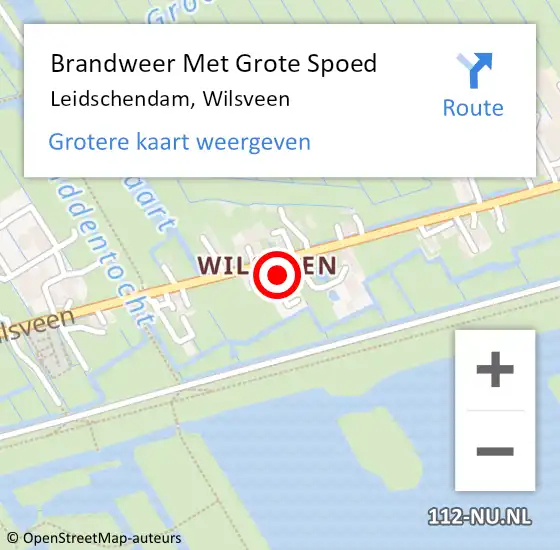 Locatie op kaart van de 112 melding: Brandweer Met Grote Spoed Naar Leidschendam, Wilsveen op 13 juni 2024 00:09