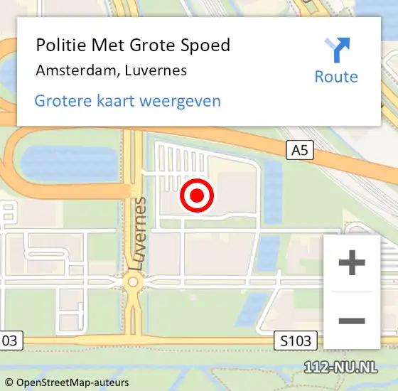 Locatie op kaart van de 112 melding: Politie Met Grote Spoed Naar Amsterdam, Luvernes op 13 juni 2024 09:26