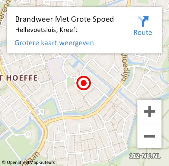 Locatie op kaart van de 112 melding: Brandweer Met Grote Spoed Naar Hellevoetsluis, Kreeft op 13 juni 2024 09:27