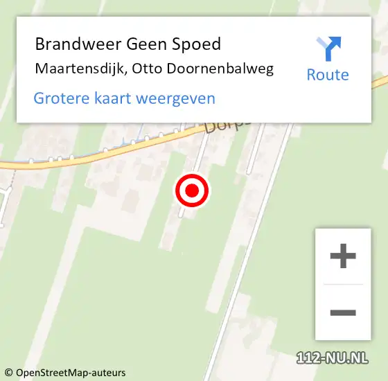 Locatie op kaart van de 112 melding: Brandweer Geen Spoed Naar Maartensdijk, Otto Doornenbalweg op 13 juni 2024 10:14