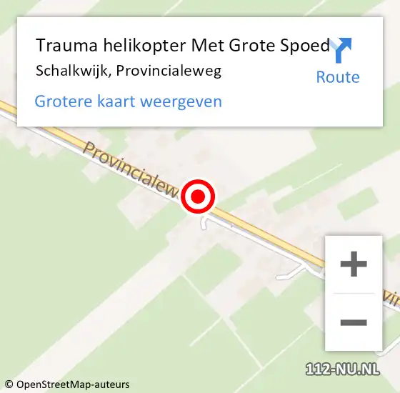 Locatie op kaart van de 112 melding: Trauma helikopter Met Grote Spoed Naar Schalkwijk, Provincialeweg op 13 juni 2024 11:48