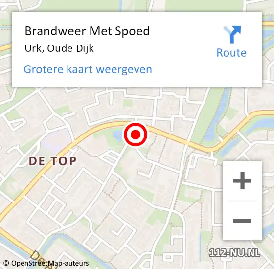 Locatie op kaart van de 112 melding: Brandweer Met Spoed Naar Urk, Oude Dijk op 13 juni 2024 13:13